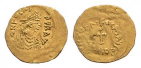 PH0CAS. 602-610 AD. Constantinople mint. AV Tremissis. DN FOCAS PP AVG, , beardless, pearl diademed, draped, cuirassed bust right / VICTORI FOCAS AV, ...