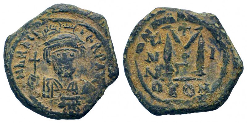 HERACLIUS.610-641 AD. Constantinople mint.AE Follis . dN hRACLIVS PeRP AVG, crow...