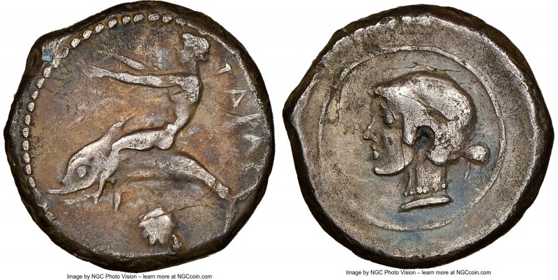 CALABRIA. Tarentum. Ca. 480-450 BC. AR didrachm (19mm, 7,56 gm, 5h). NGC (photo-...