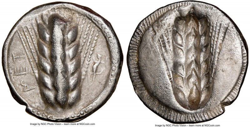 LUCANIA. Metapontum. Ca. 470-440 BC. AR stater (22mm, 12h). NGC Choice VF. MET, ...