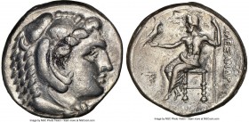 MACEDONIAN KINGDOM. Alexander III the Great (336-323 BC). AR tetradrachm (26mm, 1h). NGC Choice VF, light scratches, brushed. Late lifetime to early p...