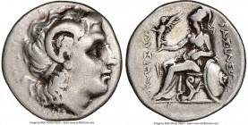 THRACIAN KINGDOM. Lysimachus (305-281 BC). AR drachm (18mm, 11h). NGC Choice Fine, brushed. Ephesus, ca. 294-287 BC. Diademed head of deified Alexande...