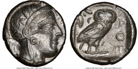 ATTICA. Athens. Ca. 440-404 BC. AR tetradrachm (24mm, 17.18 gm, 10h). NGC Choice XF 5/5 - 3/5. Mid-mass coinage issue. Head of Athena right, wearing c...