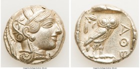 ATTICA. Athens. Ca. 440-404 BC. AR tetradrachm (25mm, 17.11 gm, 12h). Choice XF. Mid-mass coinage issue. Head of Athena right, wearing crested Attic h...