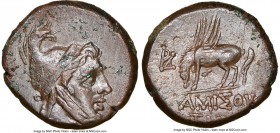 PONTUS. Amisus. Time of Mithradates VI Eupator (ca. 85-65 BC). AE (23mm, 11h). NGC AU, adjusted flan. Head of Perseus right, wearing Phrygian helmet d...