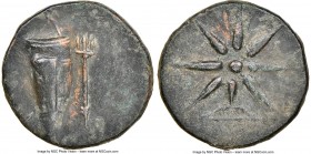 PONTUS. Uncertain, but possibly Amisus. Time of Mithradates VI (ca. 130-100 BC). AE (22mm, 2h). NGC Choice VF, light scratches. Bow in bowcase to left...