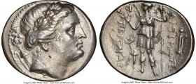 PAMPHYLIA. Perga. Ca. 3rd century BC. AR tetradrachm (29mm, 17.08 gm, 12h). NGC Choice XF 4/5 - 3/5, flan flaws. Ca. 250-240 BC. Laureate head of Arte...