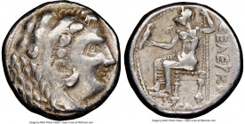 SELEUCID KINGDOM. Seleucus I Nicator (312-281 BC). AR tetradrachm (24mm, 11h). NGC Choice Fine. Imitative issue in the name and types of Alexander III...