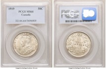George V 50 Cents 1919 MS64 PCGS, Ottawa mint, KM25. Exhibits a slight haze that obscures the satiny fields.

HID09801242017

© 2020 Heritage Auct...