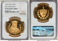 Republic gold Proof "King Ferdinand V" 100 Pesos 1990 PR66 Ultra Cameo NGC, Havana mint, KM303. Mintage: 250. 

HID09801242017

© 2020 Heritage Au...
