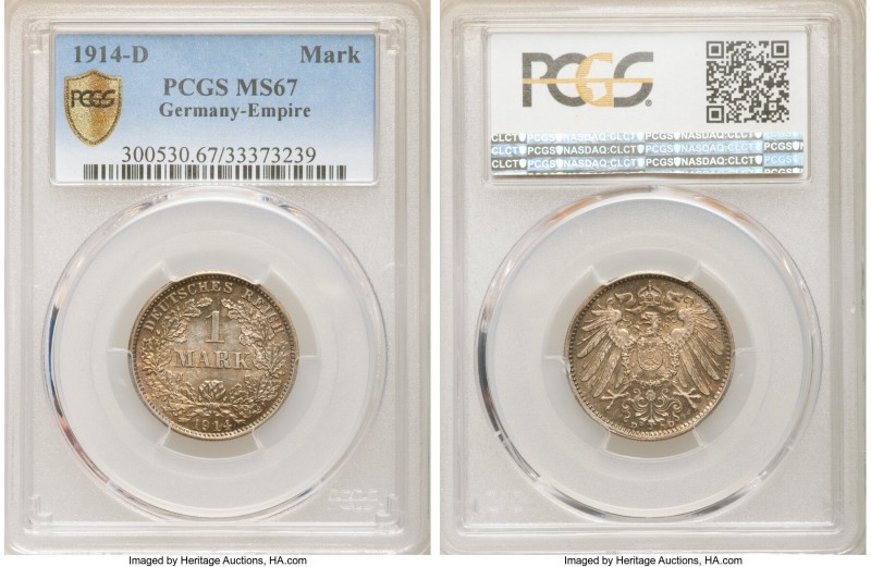 Wilhelm II Mark 1914-D MS67 PCGS, Munich mint, KM14.

HID09801242017

© 2020...