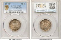 Wilhelm II Mark 1914-D MS67 PCGS, Munich mint, KM14.

HID09801242017

© 2020 Heritage Auctions | All Rights Reserved
