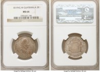Ferdinand VII 2 Reales 1819 NG-M MS64 NGC, Nueva Guatemala mint, KM67. Gunmetal toned lustrous surfaces. 

HID09801242017

© 2020 Heritage Auction...