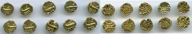 Cochin 10-Piece Lot of Uncertified gold Fanams ND (17th-18th Century) AU, Fr-1504. Average size 7mm. Average weight 0.40gm. Sold as is, no returns.
...
