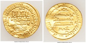 Aghlabid. Ahmad (AH 242-249 / AD 856-863) gold Dinar AH 246 (AD 860/861) XF (Bent, Tooled), A-444, Bernardi-132. 18.7mm. 4.22gm. Citing Dadi (mint off...