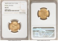 Papal States. Pius IX gold 20 Lire Anno XXII (1867)-R AU55 NGC, Rome mint, KM1382.3. AGW 0.1867 oz. 

HID09801242017

© 2020 Heritage Auctions | A...