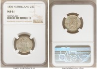 Willem I 25 Cents 1830 MS61 NGC, Utrecht mint, KM48. Steel gray with pastel green and gold toning. 

HID09801242017

© 2020 Heritage Auctions | Al...