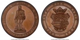 Willem III bronze "Unveiling of the Jan van Nassau Statue" Medal 1883 SP65 Brown PCGS, Zierzina-615. Such crisply struck details raised in admirable r...