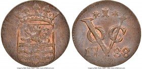Dutch Colony. United East India Company Duit 1788 MS64 Brown NGC, KM152.3. Zeeland issue. Some red still visible in recessed areas. 

HID09801242017...