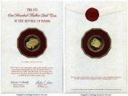 Republic gold Proof "500th Anniversary of the Birth of Balboa" 100 Balboa 1975-FM, Franklin mint, KM41. Accompanied by the original mint package AGW 0...