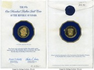 Republic gold Proof "Balboa Anniversary" 100 Balboas 1976-FM, Franklin mint, KM41. Accompanied by the original envelope. AGW .2361 oz.

HID098012420...