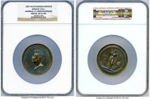 Nicholas I bronze "Admiral I.F. Kruzenshtern" Medal 1839 AU55 Brown NGC, Diakov-552.1 (R), cf. Reichel-4515 (silver). 65mm. By V. Baranov. Issued to c...