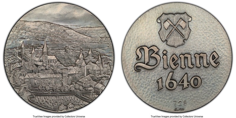 Confederation silver Specimen "Bienne 1640" Medal ND (c. 1980) SP67 PCGS, #728. ...