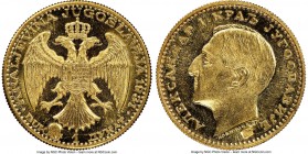 Alexander I gold "Corn Countermarked" Ducat 1931-(k) MS63 Prooflike NGC, Kovnica mint, KM12.3. Light pale-gold patination decorates this flashy Proofl...