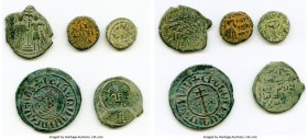 5-Piece Lot of Uncertified Unattributed Medieval Coppers Research lot of (4) Islamic various Dynasties and (1) Armenian Tram of Levon I. 14.6mm-28.9mm...