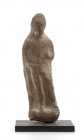 FIGURINA VOTIVA MASCHILE
 IV - II secolo a.C.; alt. cm 12; Statuina maschile in terracotta, integra, fissata su sottile base metallica. PROVENIENZA C...