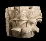 MONUMENTALE CAPITELLO DI LESENA
 IV - V secolo d.C.; alt. cm 40; lungh. cm 47; spessore cm 32; Di arte provinciale tardo antica dell'Africa settentri...