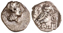 (400/390-294 a.C.). Ática. Atenas. Hemióbolo. (S. falta) (CNG. IV, 1682). 0,46 g. MBC-/MBC.