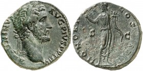 (146 d.C.). Antonino pío. Sestercio. (Spink 4179) (Co. 414) (RIC. 772). Pátina verde. 25,87 g. EBC/EBC-.