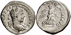 (219 d.C.). Eliogábalo. Antoniniano. (Spink 7500) (S. 294) (RIC. 152). 4,71 g. MBC+/MBC.