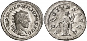 (245-247 d.C.). Filipo I. Antoniniano. (Spink 8918) (S. 9) (RIC. 27b). Bella. 4,02 g. S/C-/EBC+.