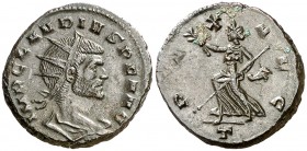 (269 d.C.). Claudio II. Antoniniano. (Spink 11356) (Co. 202) (RIC. 157). 3,53 g. MBC+.