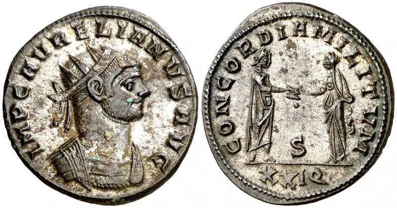 (274 d.C.). Aureliano. Antoniniano. (Spink 11523 var) (Co. 60) (RIC. 244). 3,67 ...