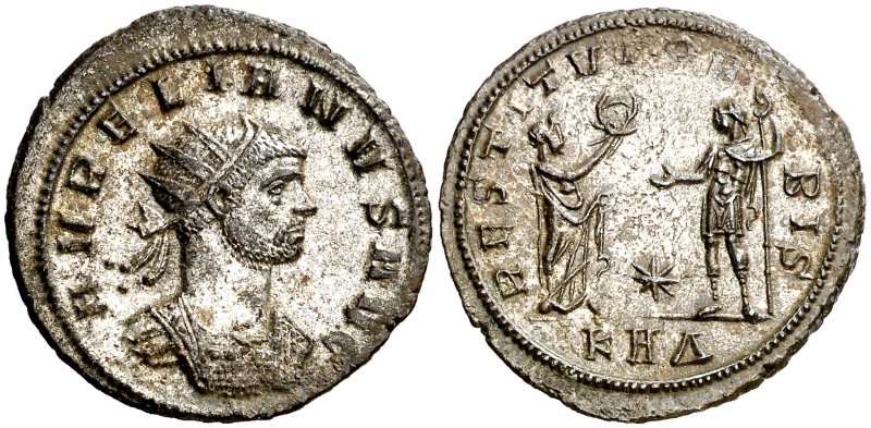 (274-275 d.C.). Aureliano. Antoniniano. (Spink 11592 var) (Co. 198) (RIC. 290). ...