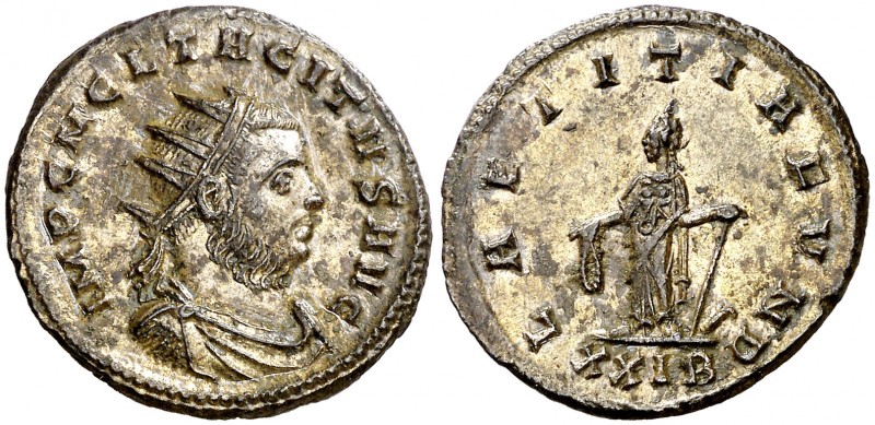 (275-276 d.C.). Tácito. Antoniniano. (Spink 11782 var) (Co. 52) (RIC. 89). Resto...