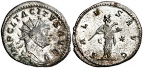 (275-276 d.C.). Tácito. Antoniniano. (Spink 11808) (Co. 125) (RIC. 57). Plateado original íntegro. 4,06 g. EBC.