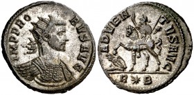 (278-280 d.C.). Probo. Antoniniano. (Spink 11953 var) (Co. 39) (RIC. 157). Restos del plateado original. 3,15 g. EBC-.