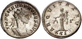 (276 d.C.). Probo. Antoniniano. (Spink 11956) (Co. 74) (RIC. 150). Restos del plateado original. 3,90 g. EBC/EBC+.