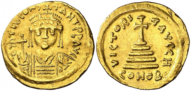 Tiberio II, Constantino (578-582). Constantinopla. Sólido. (Ratto 919 var) (S. 4...