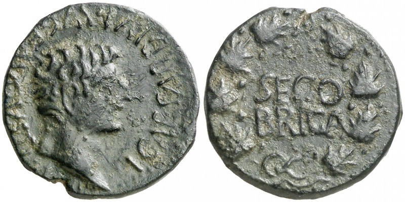 Segobriga (Saelices). Tiberio. Semis. (FAB. 2190) (ACIP. 3245). 6,48 g. MBC.