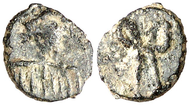 Emerita (Mérida). 2 y 1/2 nummus. (Cru.V. grupo C, tipo 34, nº 163, mismo ejempl...