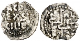 Italia. Reino normando de Sicilia. Tancredo (1190-1194). 1/4 de tercenario bilingüe. (Spahr 137) (Varesi 451). Rara. 0,38 g. MBC-.
