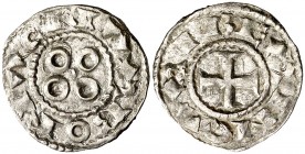Vescomtat de Narbona. Berenguer (1019-1067). Narbona. Diner. (Cru.V.S. 157) (Cru.Occitània 40) (Cru.C.G. 2022). Rara. 1,23 g. EBC-.