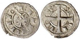 Alfons I (1162-1196). Barcelona. Diner. Cru.V.S. 296 var) (Cru.C.G. 2100c). 1,13 g. MBC+.