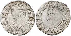 Jaume I (1213-1276). Aragón. Dinero jaqués. (Cru.V.S. 318) (Cru.C.G. 2134). Buen ejemplar. Ex Áureo & Calicó 23/01/2019, nº 1252. 0,86 g. MBC+.