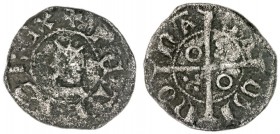 Pere III (1336-1387). Barcelona. Òbol. (Cru.V.S. 417.1 var) (Cru.C.G. 2239 var). 0,49 g. MBC-.